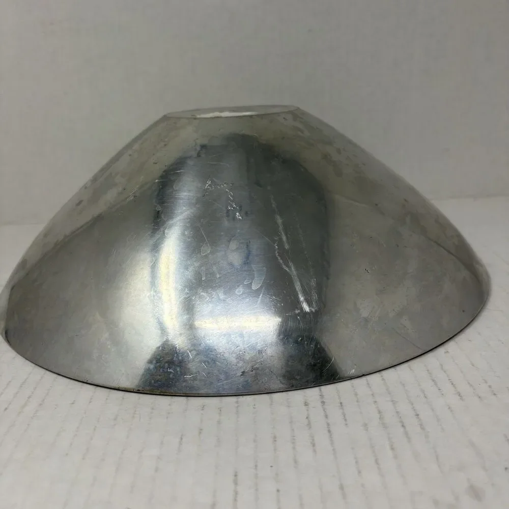 Vintage Designco Polished Aluminum Centerpiece Bowl Made In India MCM Art